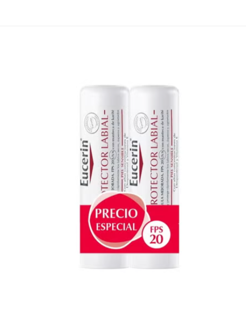 Eucerin Protetor Labial FPS 20 - Pack 2x4,8g
